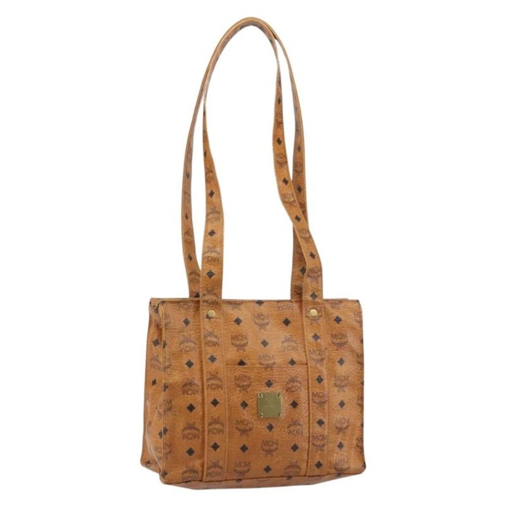 MCM Vintage Visetos Canvas Brown Canvas Tote Bag Bag